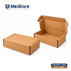 Alternative view of Brown Flap Box 6 × 4 × 2 Inch – Pack of 25 Pcs